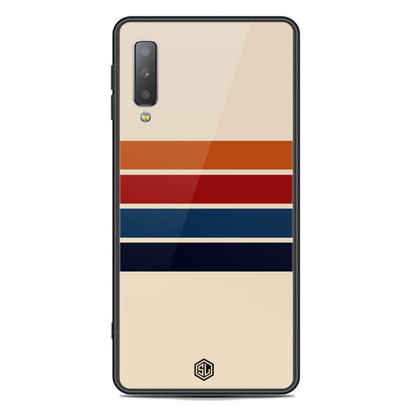 Retro Stripes Series Soft Phone Case - Premium Glass Case - Samsung Galaxy A7 2018
