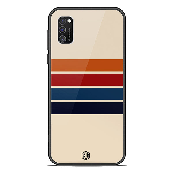 Retro Stripes Series Soft Phone Case - Premium Glass Case - Samsung Galaxy A03s
