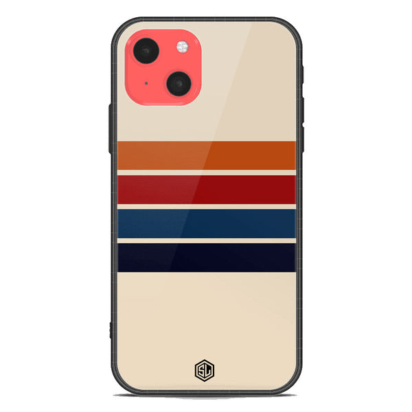 Retro Stripes Series Soft Phone Case - Premium Glass Case - iPhone 13 Mini