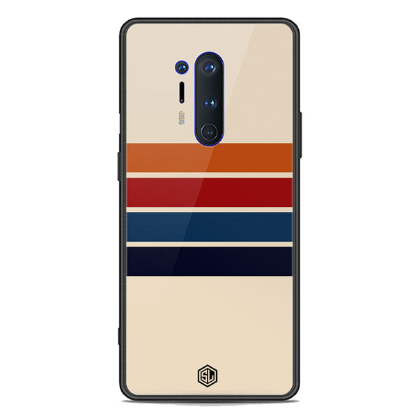 Retro Stripes Series Soft Phone Case - Premium Glass Case - OnePlus 8 Pro