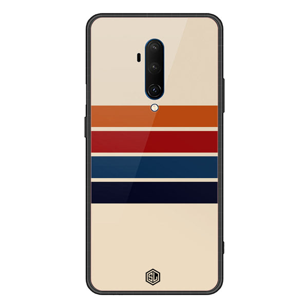 Retro Stripes Series Soft Phone Case - Premium Glass Case - OnePlus 7T Pro