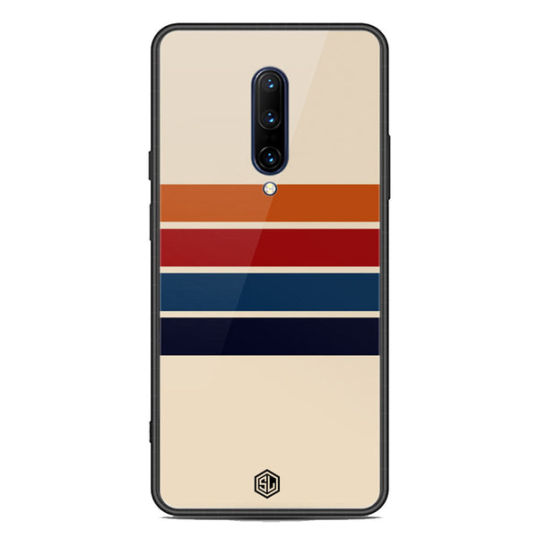 Retro Stripes Series Soft Phone Case - Premium Glass Case - OnePlus 7 Pro