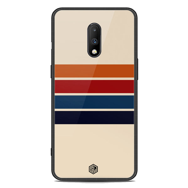 Retro Stripes Series Soft Phone Case - Premium Glass Case - OnePlus 7