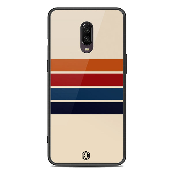 Retro Stripes Series Soft Phone Case - Premium Glass Case - OnePlus 6T