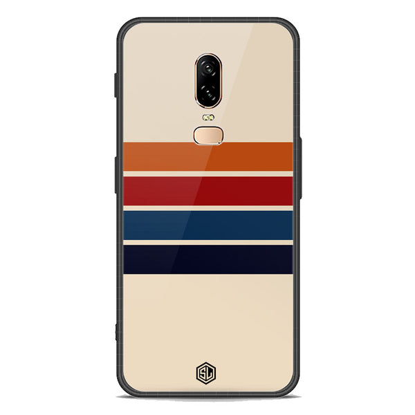 Retro Stripes Series Soft Phone Case - Premium Glass Case - OnePlus 6