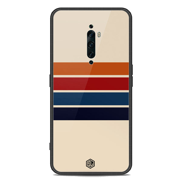 Retro Stripes Series Soft Phone Case - Premium Glass Case - Oppo Reno 2F