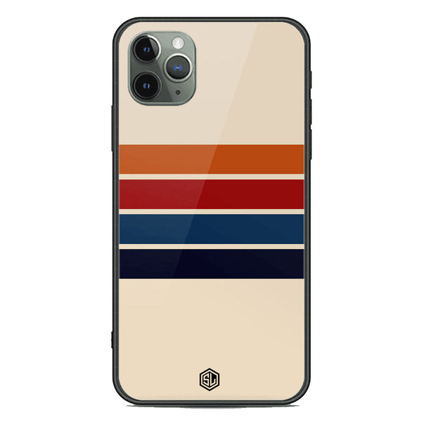 Retro Stripes Series Soft Phone Case - Premium Glass Case - iPhone 11 Pro Max