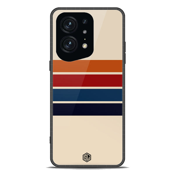 Retro Stripes Series Soft Phone Case - Premium Glass Case - Oppo Find X5 Pro
