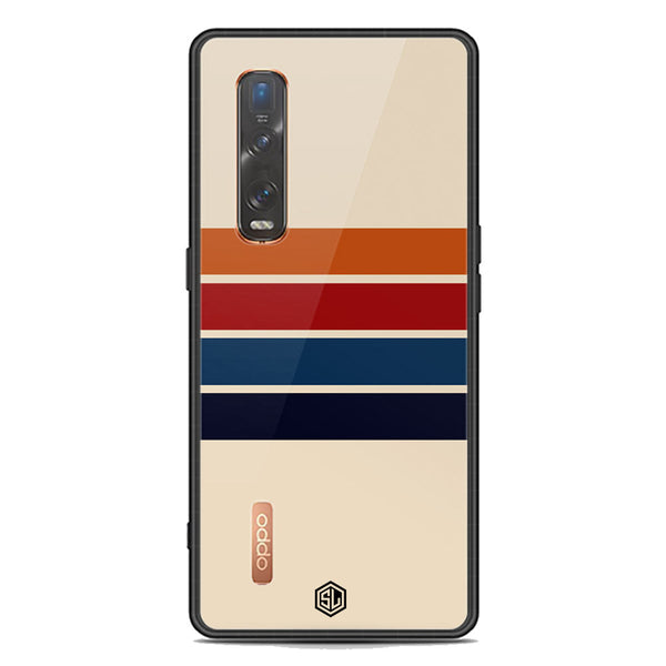 Retro Stripes Series Soft Phone Case - Premium Glass Case - Oppo Find X2 Pro
