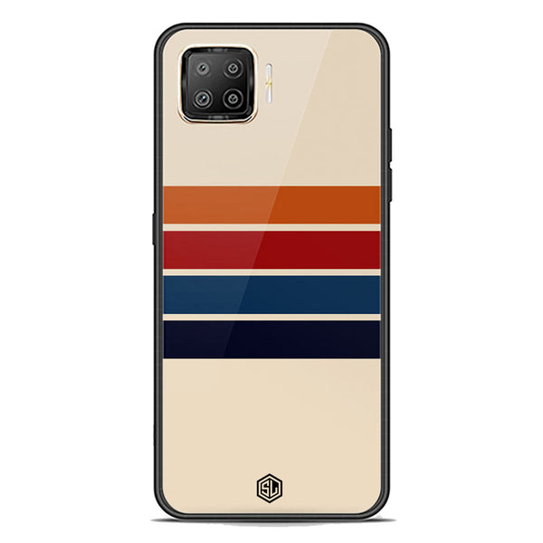 Retro Stripes Series Soft Phone Case - Premium Glass Case - Oppo F17
