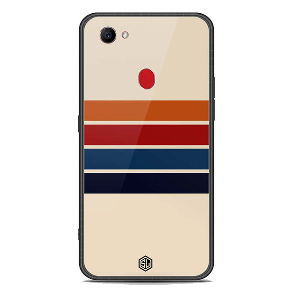 Retro Stripes Series Soft Phone Case - Premium Glass Case - Oppo F7