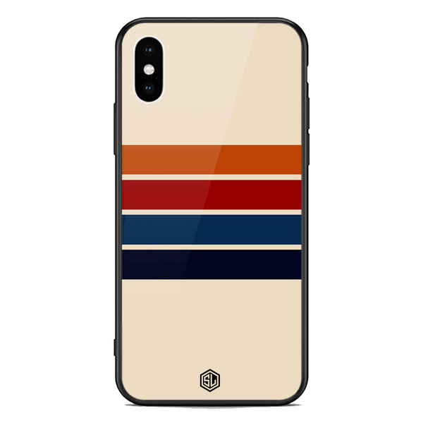Retro Stripes Series Soft Phone Case - Premium Glass Case - iPhone XS Max