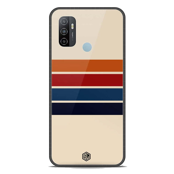 Retro Stripes Series Soft Phone Case - Premium Glass Case - Oppo A53