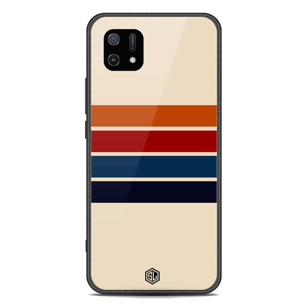 Retro Stripes Series Soft Phone Case - Premium Glass Case - Oppo A16K
