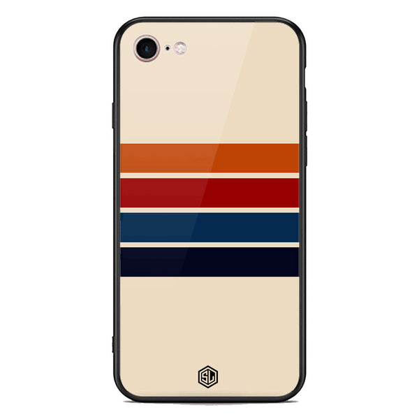 Retro Stripes Series Soft Phone Case - Premium Glass Case - iPhone 8 / 7