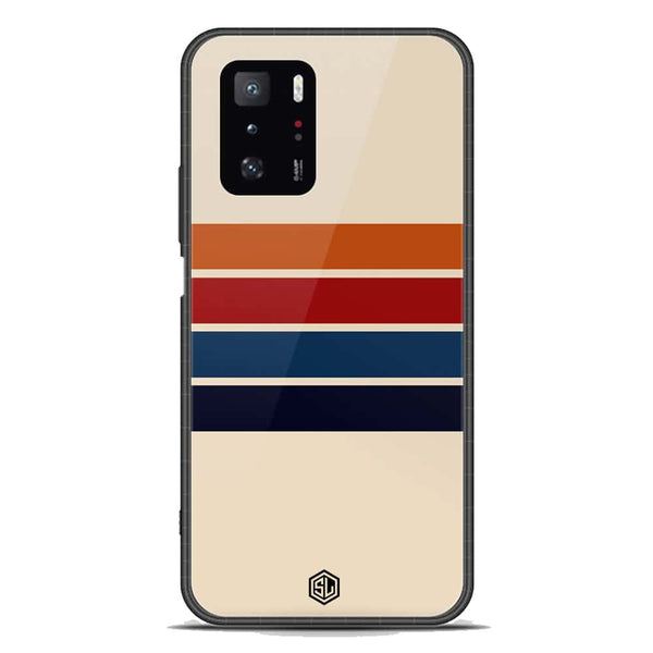 Retro Stripes Series Soft Phone Case - Premium Glass Case - Xiaomi Redmi Note 10 Pro 5G