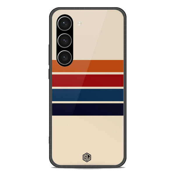 Retro Stripes Series Soft Phone Case - Premium Glass Case - Samsung Galaxy S23 Plus 5G