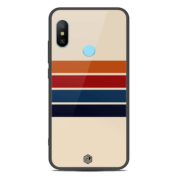Retro Stripes Series Soft Phone Case - Premium Glass Case - Xiaomi Redmi Note 6 Pro