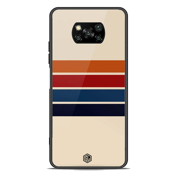 Retro Stripes Series Soft Phone Case - Premium Glass Case - Xiaomi Poco X3