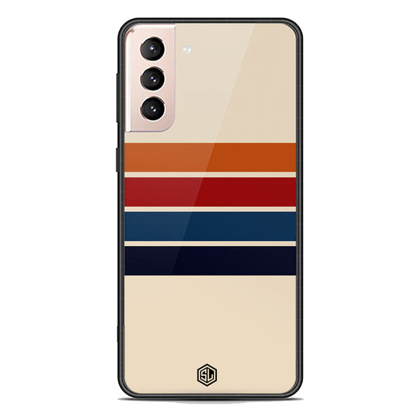 Retro Stripes Series Soft Phone Case - Premium Glass Case - Samsung Galaxy S21 Plus 5G