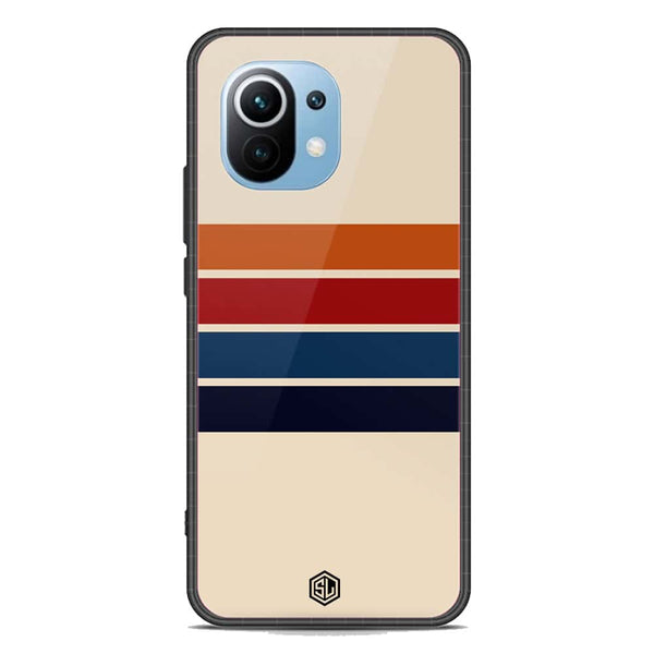 Retro Stripes Series Soft Phone Case - Premium Glass Case - Xiaomi Mi 11