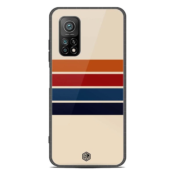 Retro Stripes Series Soft Phone Case - Premium Glass Case - Xiaomi Mi 10T
