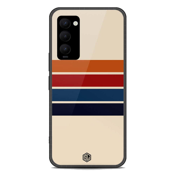 Retro Stripes Series Soft Phone Case - Premium Glass Case - Tecno Camon 18 Premier