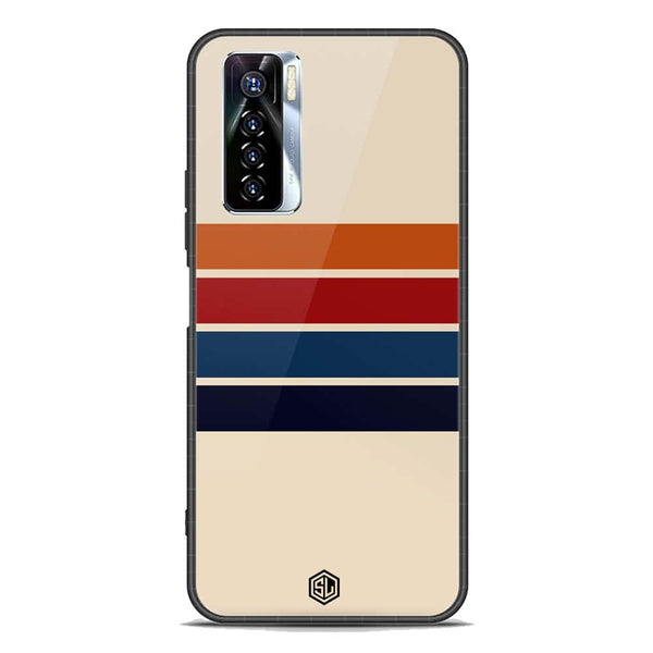 Retro Stripes Series Soft Phone Case - Premium Glass Case - Tecno Camon 17 Pro