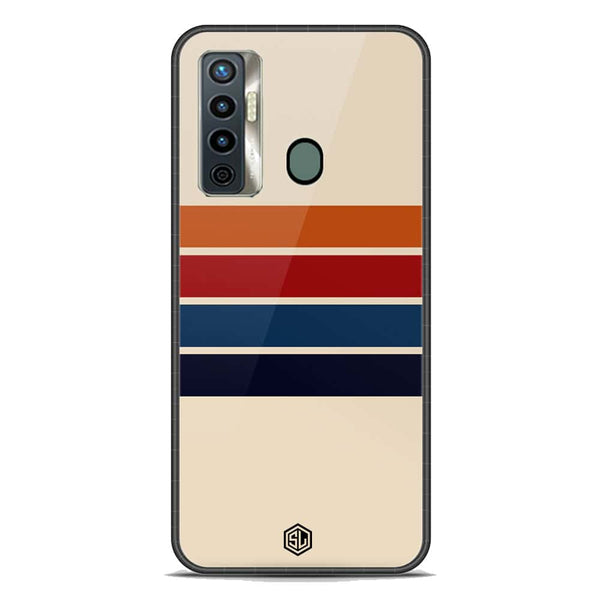 Retro Stripes Series Soft Phone Case - Premium Glass Case - Tecno Camon 17