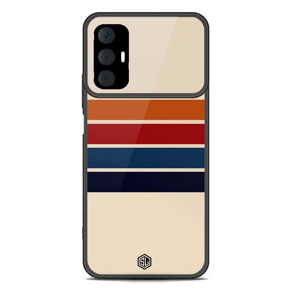 Retro Stripes Series Soft Phone Case - Premium Glass Case - Tecno Spark 8 Pro