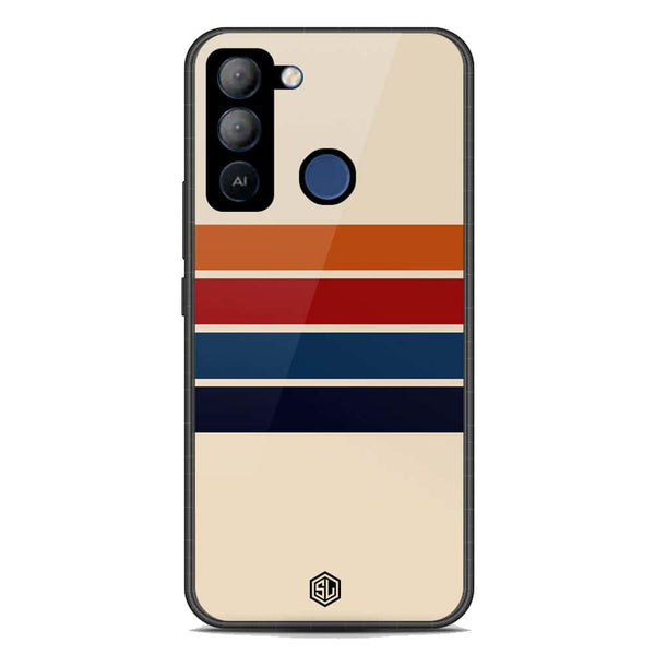 Retro Stripes Series Soft Phone Case - Premium Glass Case - Tecno Pop 5 LTE