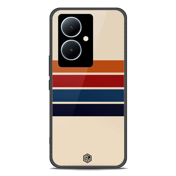 Retro Stripes Series Soft Phone Case - Premium Glass Case - Vivo Y78 Plus 5G