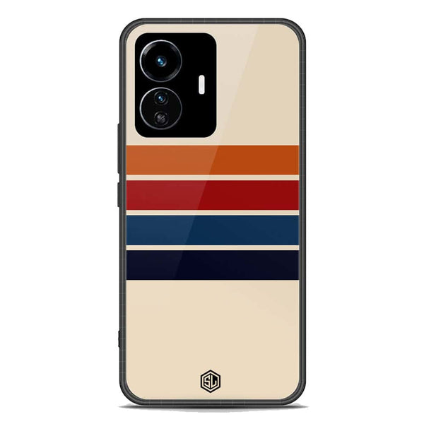 Retro Stripes Series Soft Phone Case - Premium Glass Case - Vivo Y77 5G