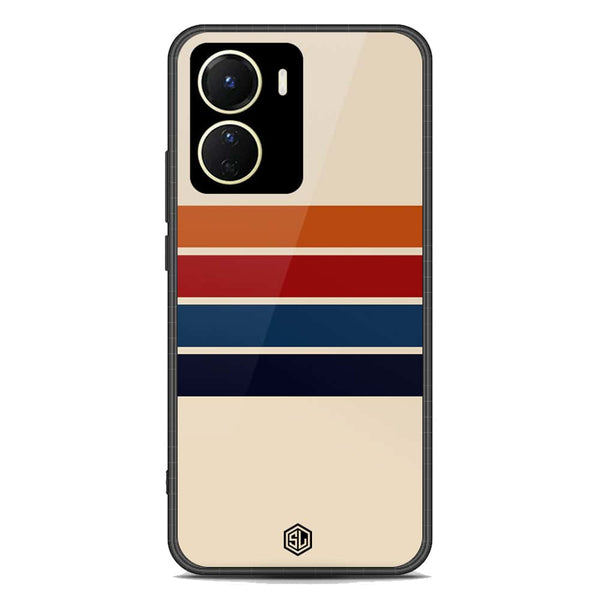 Retro Stripes Series Soft Phone Case - Premium Glass Case - Vivo Y56 5G