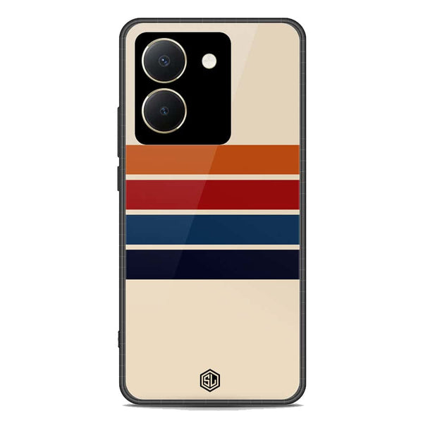 Retro Stripes Series Soft Phone Case - Premium Glass Case - Vivo Y36 4G