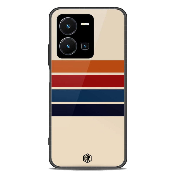 Retro Stripes Series Soft Phone Case - Premium Glass Case - Vivo Y35
