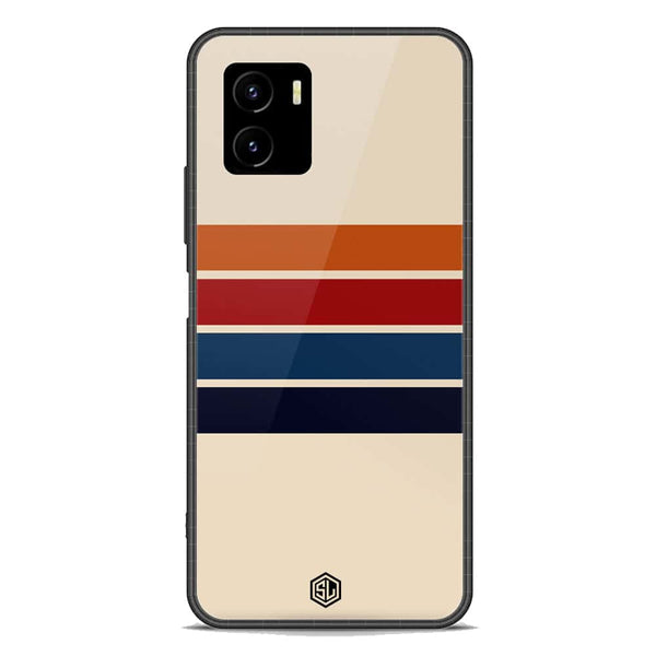 Retro Stripes Series Soft Phone Case - Premium Glass Case - Vivo Y15c