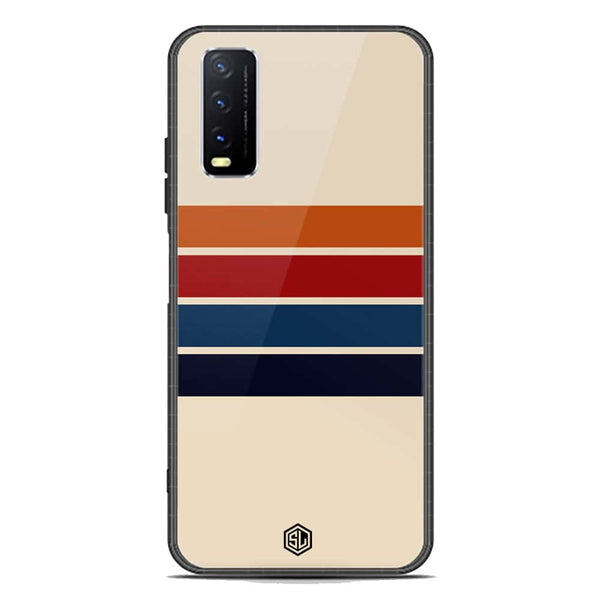 Retro Stripes Series Soft Phone Case - Premium Glass Case - Vivo Y12a