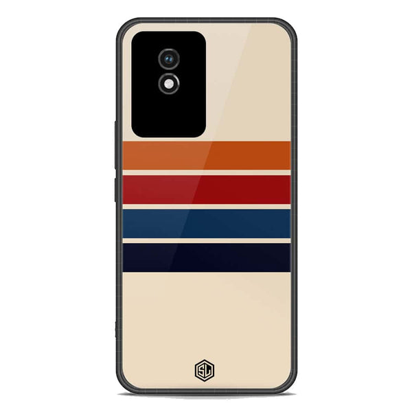 Retro Stripes Series Soft Phone Case - Premium Glass Case - Vivo Y11 2023