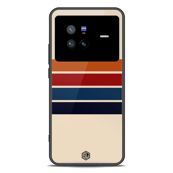 Retro Stripes Series Soft Phone Case - Premium Glass Case - Vivo X80