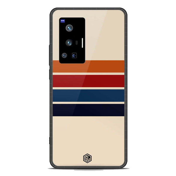 Retro Stripes Series Soft Phone Case - Premium Glass Case - Vivo X70 Pro