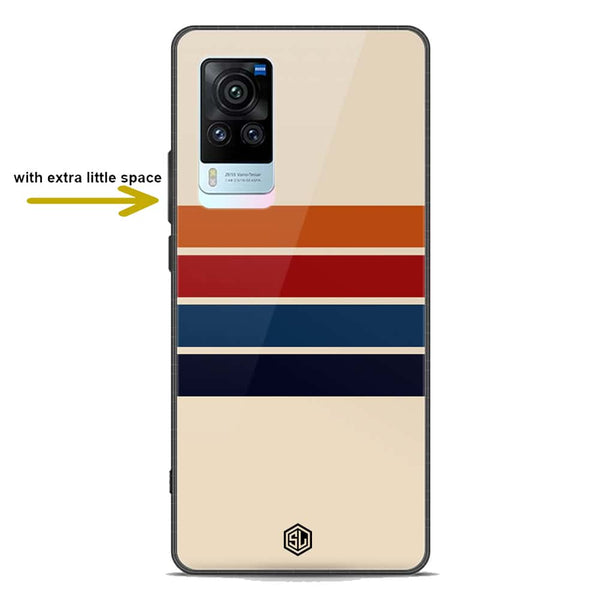 Retro Stripes Series Soft Phone Case - Premium Glass Case - Vivo X60