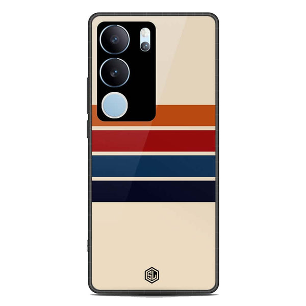 Retro Stripes Series Soft Phone Case - Premium Glass Case - Vivo V29 Pro