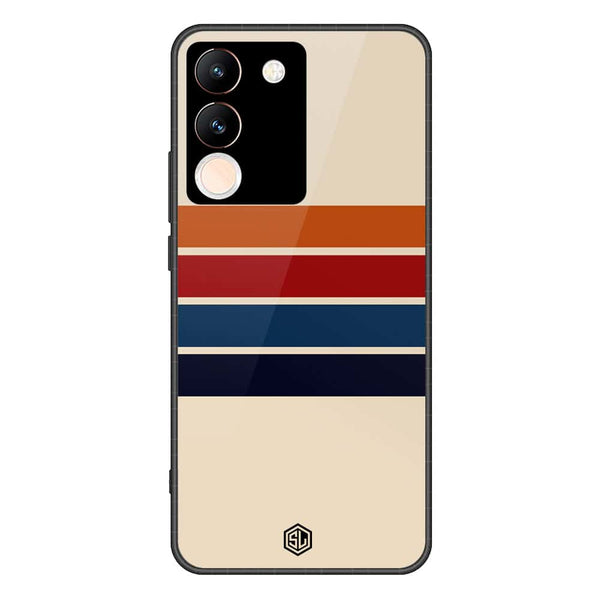 Retro Stripes Series Soft Phone Case - Premium Glass Case - Vivo V29e