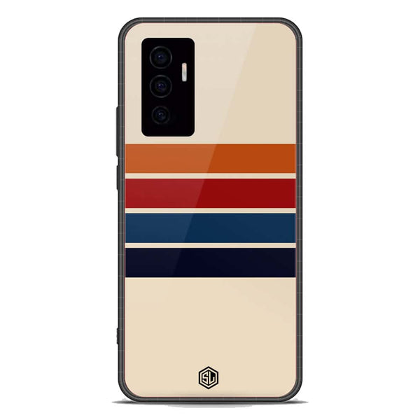 Retro Stripes Series Soft Phone Case - Premium Glass Case - Vivo V23e
