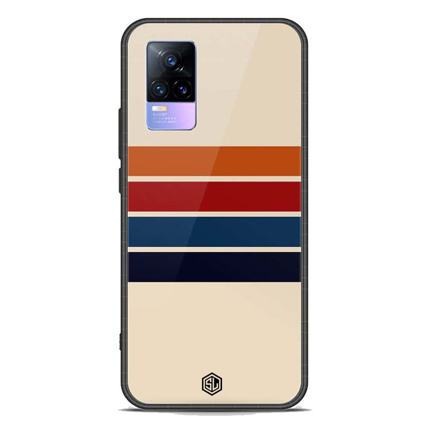 Retro Stripes Series Soft Phone Case - Premium Glass Case - Vivo V21e