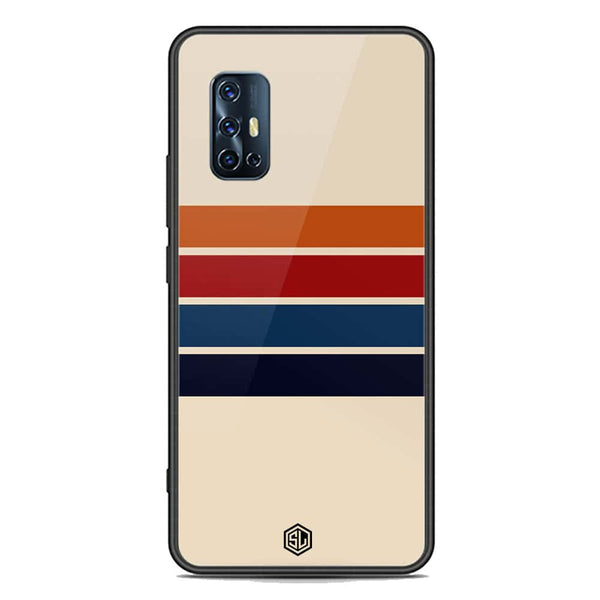 Retro Stripes Series Soft Phone Case - Premium Glass Case - Vivo V17