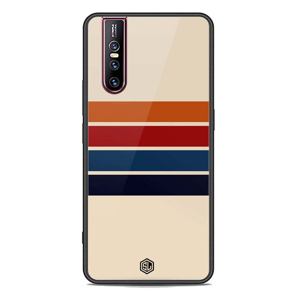 Retro Stripes Series Soft Phone Case - Premium Glass Case - Vivo V15 Pro