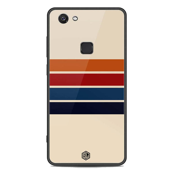 Retro Stripes Series Soft Phone Case - Premium Glass Case - Vivo V7