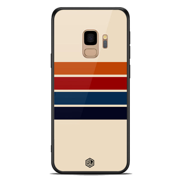 Retro Stripes Series Soft Phone Case - Premium Glass Case - Samsung Galaxy S9
